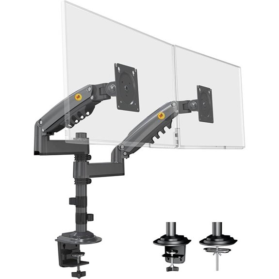 North Bayou Dual Monitor Mount Full Motion Fits 2 Monitors
