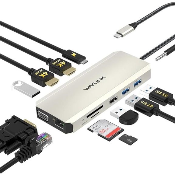 WAVLINK USB-C Docking Station with Dual Monitors