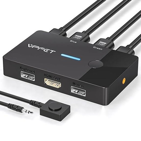 HDMI KVM Switch 2 Ports for 2 PCs 4K@60Hz