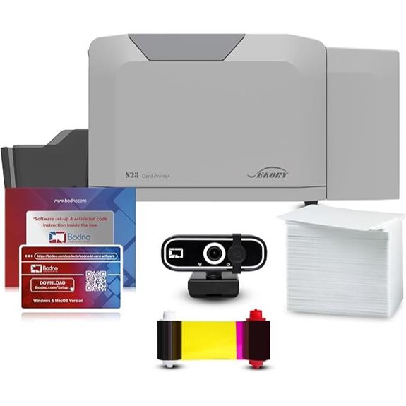 Bodno S28 Dual-Sided ID Card Printer & Supplies