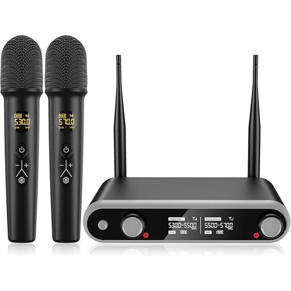 dual uhf wireless microphones