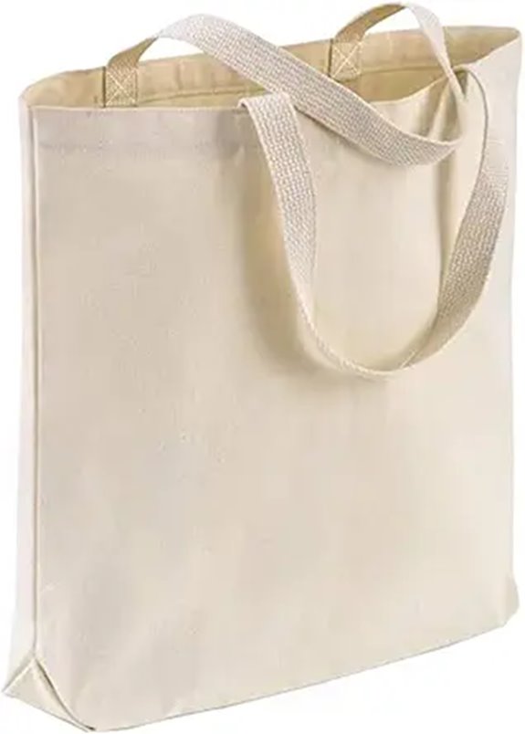 Sturdy Canvas Tote Bags with Gusset 15x16