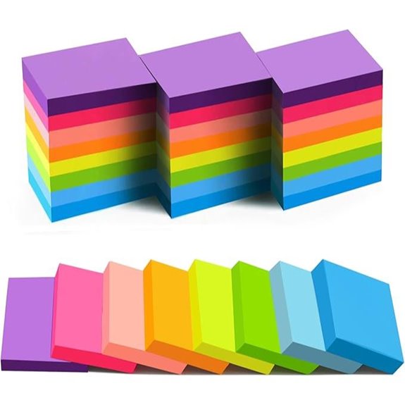 Colorful Sticky Notes Pad 8 Colors 75 Sheets