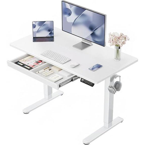 ErGear 44 Electric Sit-Stand Desk with Storage