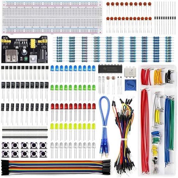 REXQualis Electronics Kit with Breadboard and Power Supply