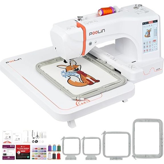 PooLin EOC06 Embroidery Machine with Touchscreen