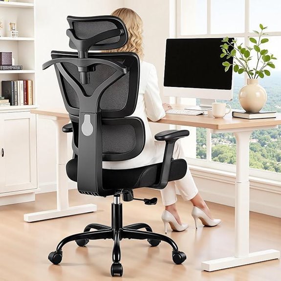 Ergonomic High-Back Office Chair with Lumbar Support