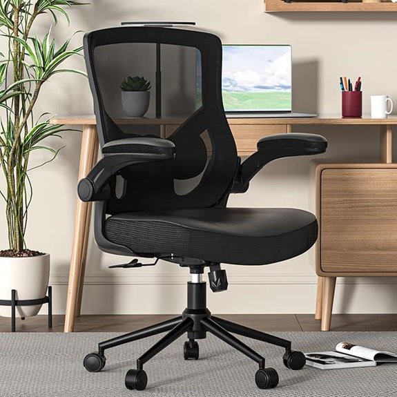 Ergonomic Office Desk Chair with Waterfall Seat