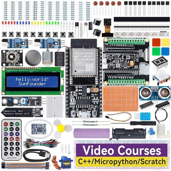 SunFounder ESP32 Starter Kit with ESP32CAM and Battery