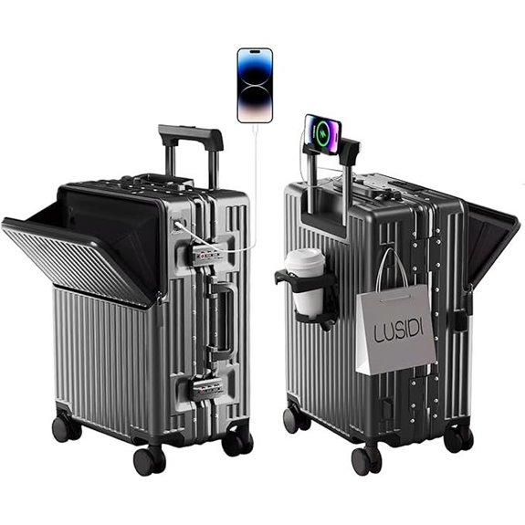 Zipperless 22-Inch Expandable Hardshell Spinner Luggage