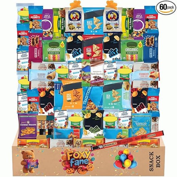 Foxy Fane 60-Count Holiday Snack Gift Box