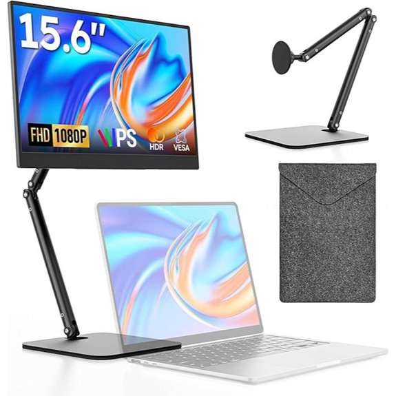 15.6 FHD Portable Monitor with Stand and Carry Case