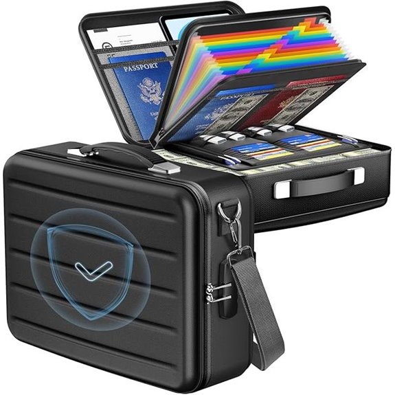 Fireproof Locking Document Safe for Travel and Home