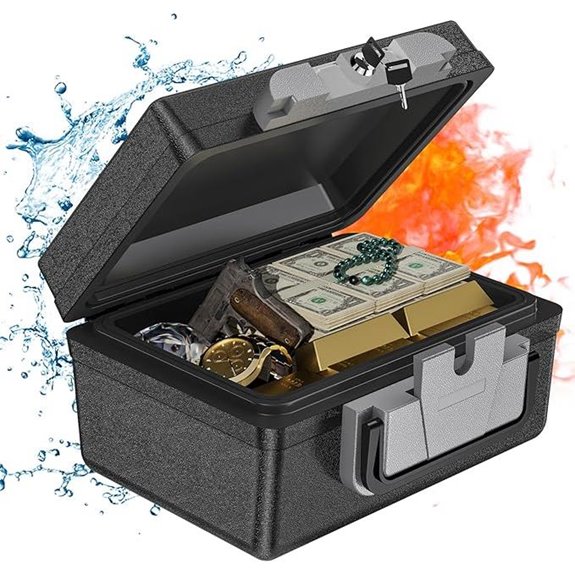 WASJOYE Fireproof Waterproof Safe Box for valuables