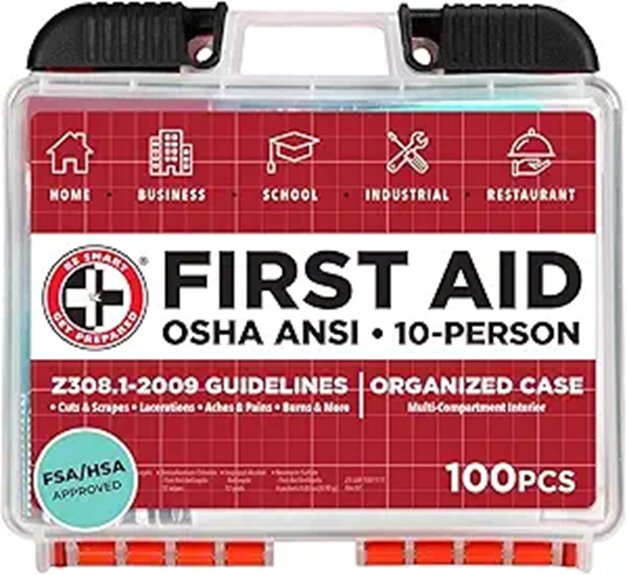 Be Smart OSHA/ANSI First Aid Kit for 10 Persons