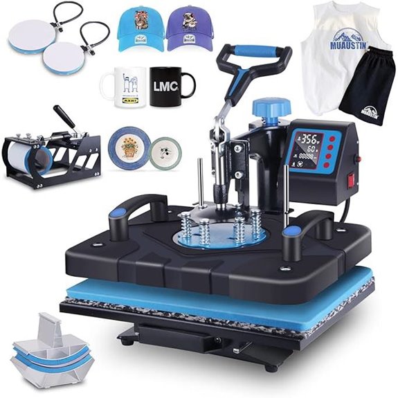 HORGELU 5-in-1 Heat Press Machine 12x15 Inch
