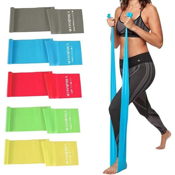 5 Pcs Latex-Free Resistance Bands Set