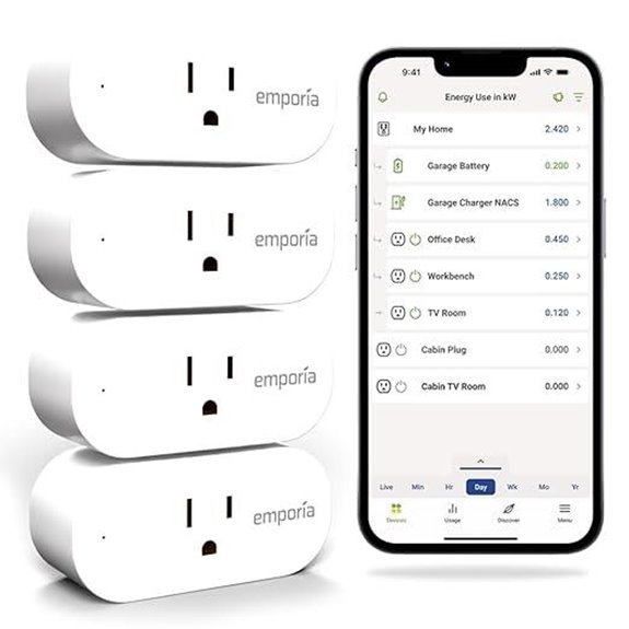 Emporia WiFi Smart Outlet Plug (4 Pack)