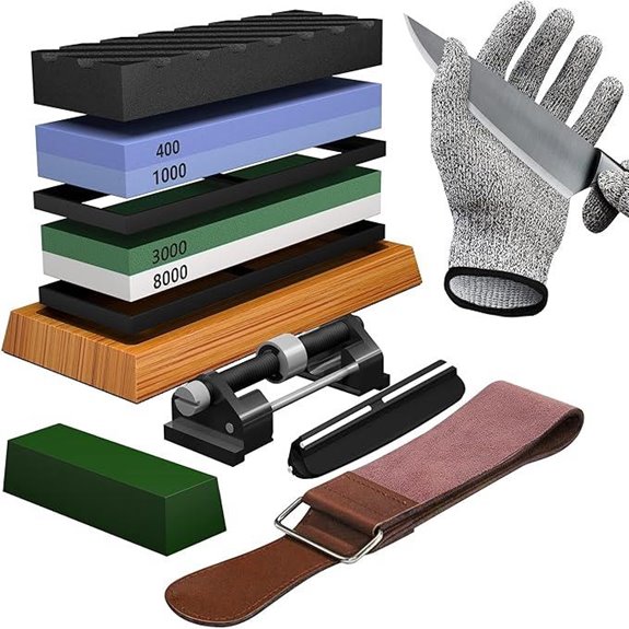 Premium 4-Side Knife Sharpening Stone Set