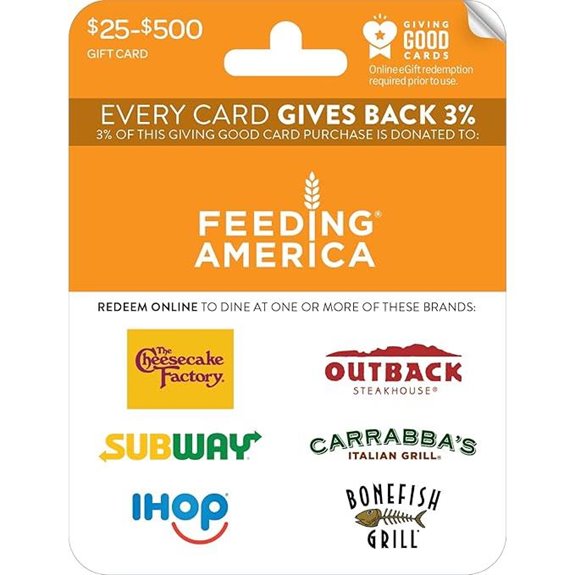 Giving Good Feeding America Gift Card