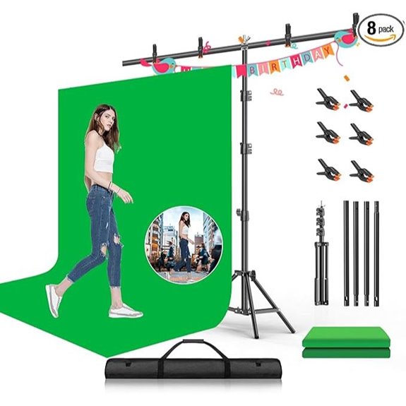 BEIYANG Green Screen Backdrop Kit with Stand