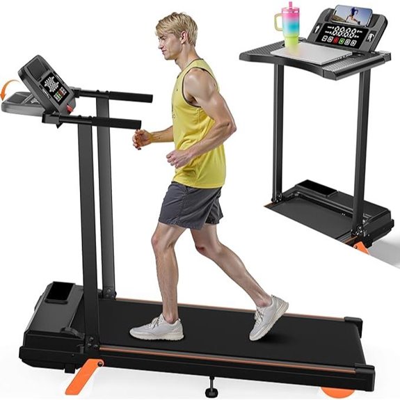 Incline Walking Treadmill with Handle 350LBS 3.5HP