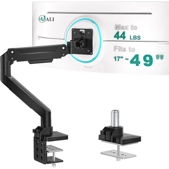 WALI Ultrawide Heavy Duty Monitor Arm with Gas Spring