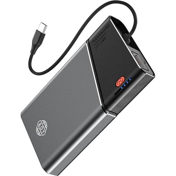 Portable 20000mAh Power Bank with Fast Charging