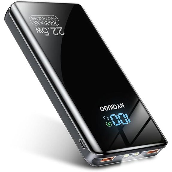 NYQIUGO 20000mAh Portable Power Bank with LCD