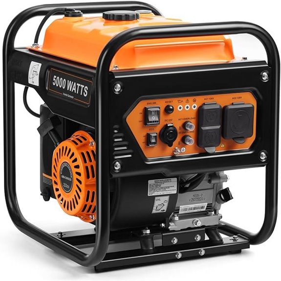 5000W Gas Inverter Generator with RV Outlet