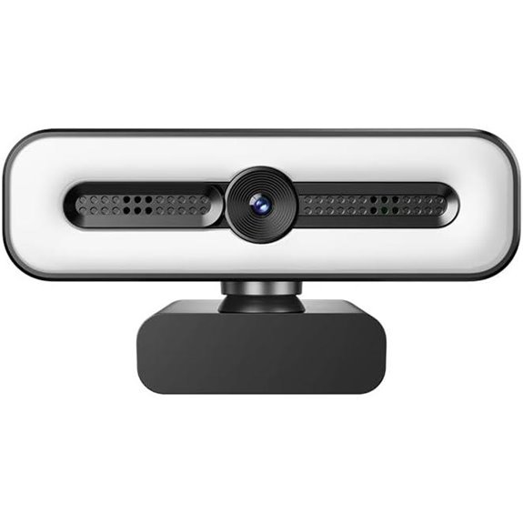 4K Webcam with Ring Light and Noise-Canceling Mics