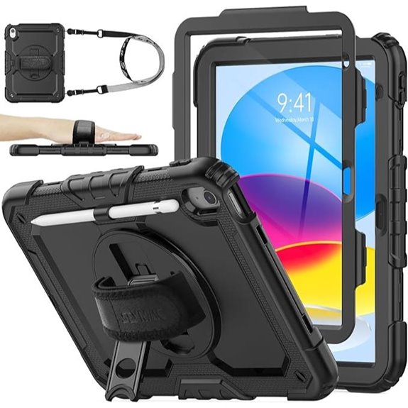 SEYMAC iPad Case with Drop Protection & Stand