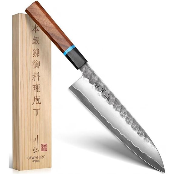 KAWAHIRO Japanese Chef Knife VG10 210mm Gift Set