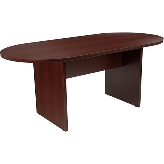 Flash Furniture Jones 6 Foot (72 inch) Oval Conference Table in Mahogany