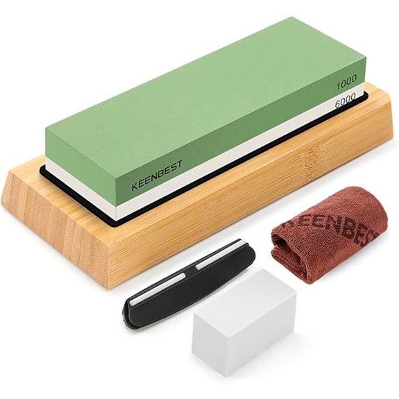 Whetstone Knife Sharpening Stone Kit with Guide