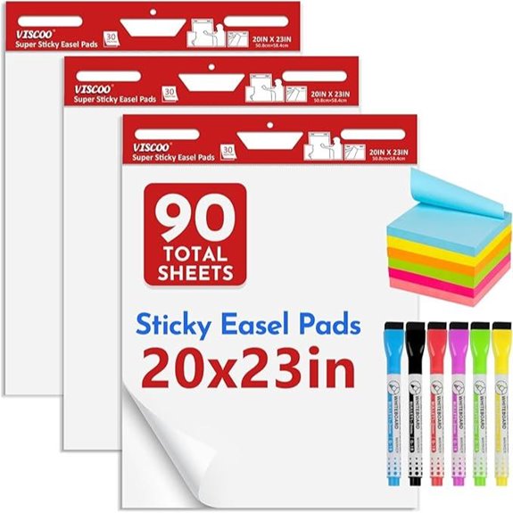 Sticky Easel Pad 20x23 Inches 90 Sheets