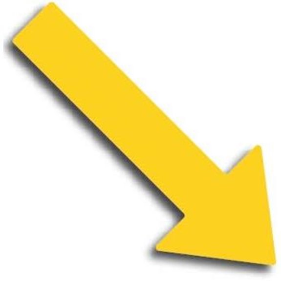 30 Pack Large 7-Inch Arrow Floor Decal Stickers