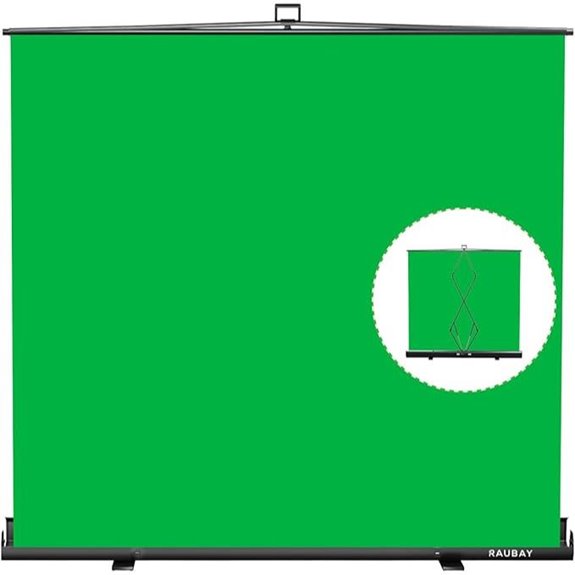 RAUBAY 78.7x82.7in Collapsible Green Screen Backdrop