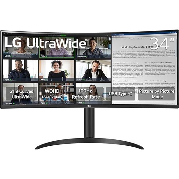 LG 34-inch UltraWide Curved Monitor with HDMI/USB-C