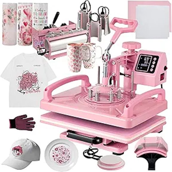 Heat Press 12x15 inch Combo for T-Shirts Mug Hat