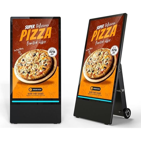 43-Inch Rechargeable Outdoor Digital Signage Kiosk