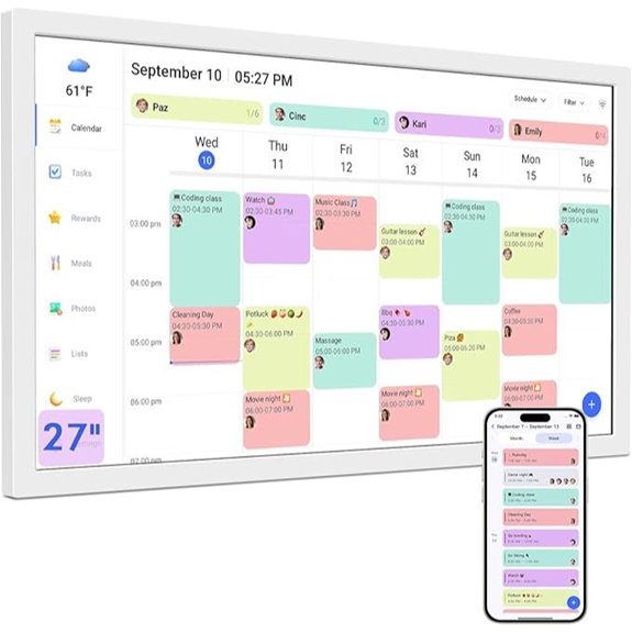27-Inch Digital Family Planner with Touchscreen