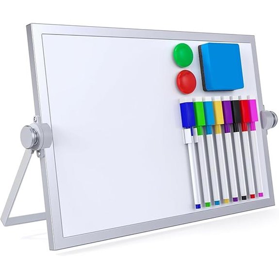 Small Magnetic Dry Erase Whiteboard with Stand