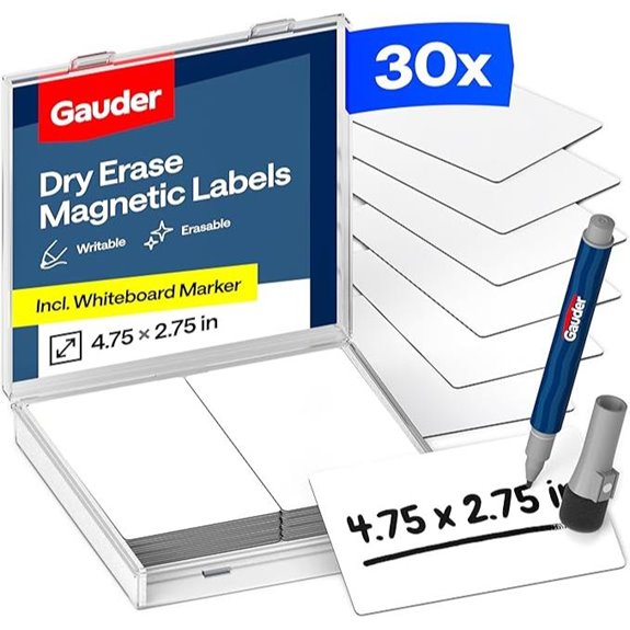 GAUDER Magnetic Writable Labels (30 Pack)