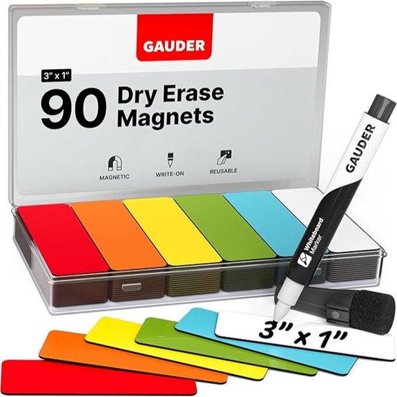 GAUDER Magnetic Writable Labels (90 Pack)