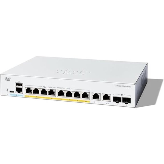 Cisco Catalyst 1300-8FP-2G Managed Switch with PoE