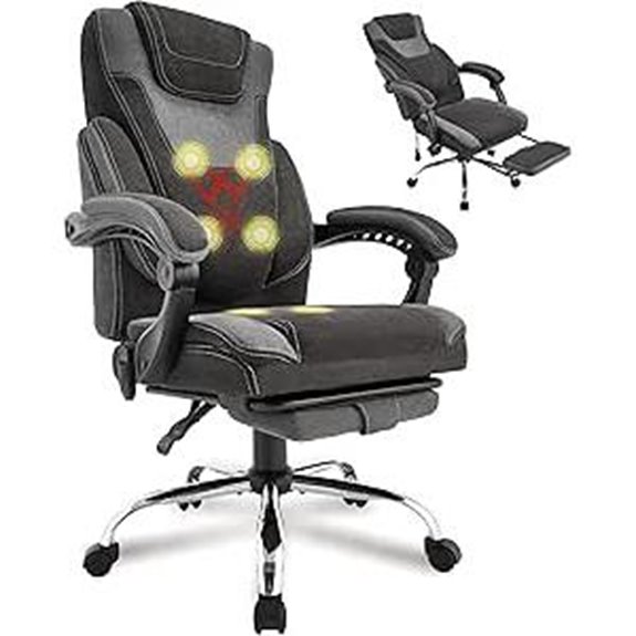 Massage Office Chair with Foot Rest and Vibration