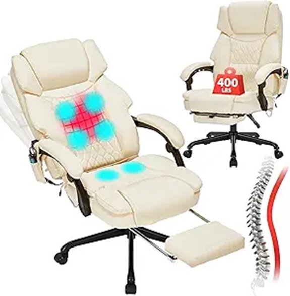 Massage Office Chair with Foot Rest and Heat