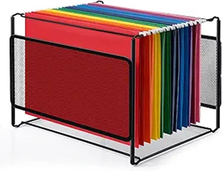 Comix Letter Size Metal Mesh Hanging File Organizer