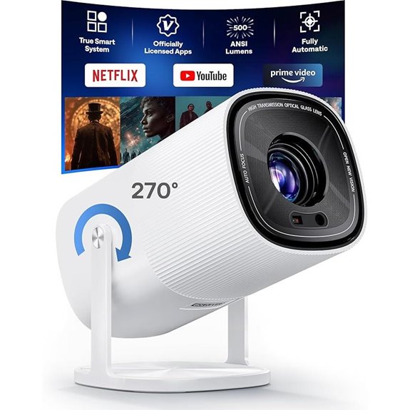 BoldEver 2026 Mini Smart Projector with WiFi 6